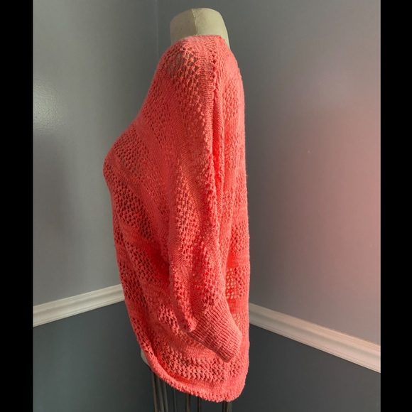 Open Knit, Coral high-low sweater - Picture 2 of 4
